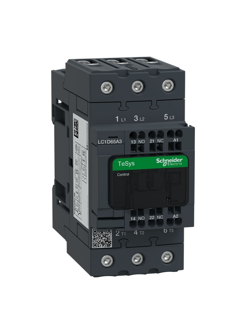Stycznik mocy I= 65A AC-3, styki pom. 1NC+1NO, nap. cewki 24 V AC LC1D65A3B7 SCHNEIDER