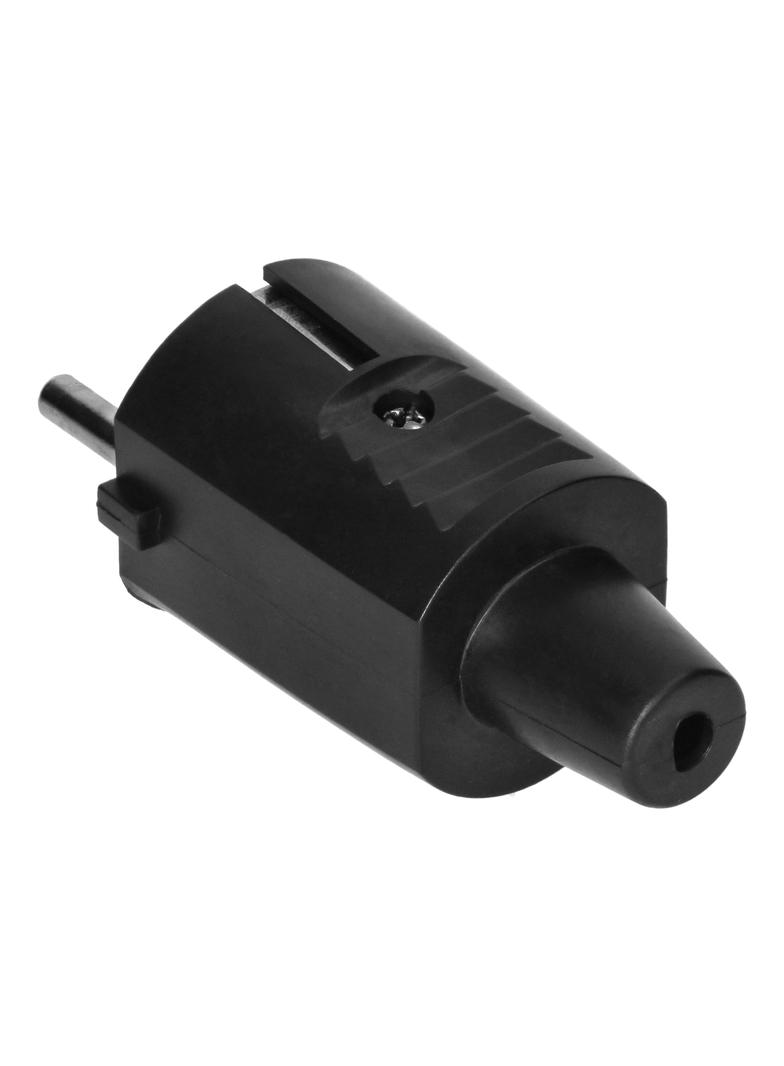 Wtyczka 2P+Z Uni-schuko, czarny OR-AE-13259 ORNO