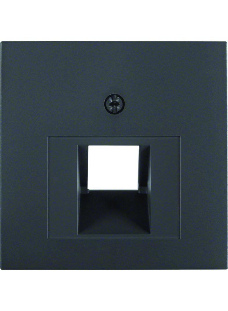 BERKER B.X Płytka czołowa do gniazda przyłączeniowego UAE pojedyncza komp./tel. antracyt 14071606 HA
