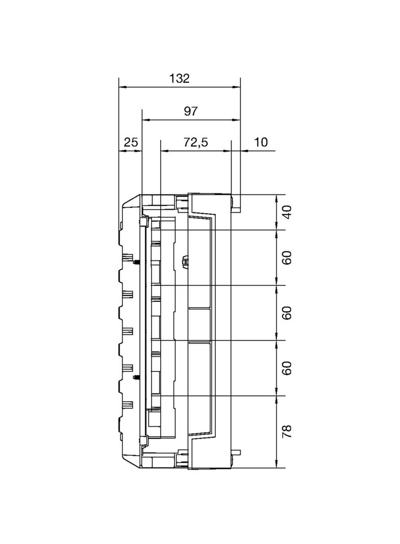 univers N Blok dla szyn zbiorczych poziomych 300x250mm UE21E2B HAGER
