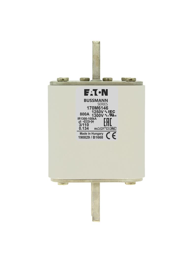 800A 1250V 3/110 aR INDICATOR FUSE Wkładka szybka 800A AC 1250V rozmiar 3 76x90x139 mm aR D 170M6146
