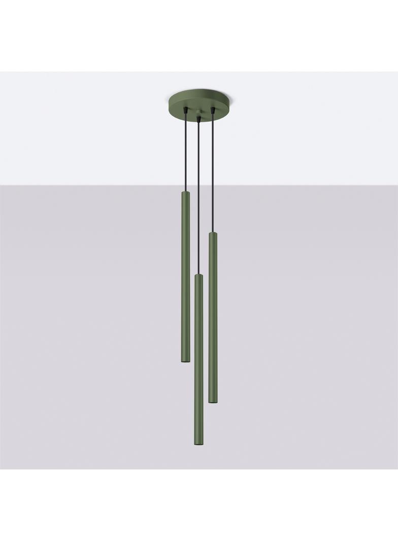 Sollux Lampa wisząca PASTELO 3P zielona oliwka SL.1521