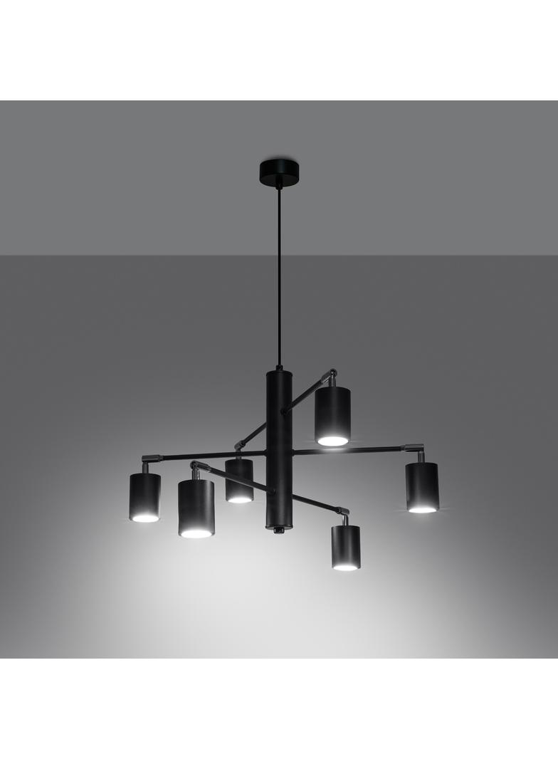 Sollux Żyrandol LEMMI 6 czarny SL.1207