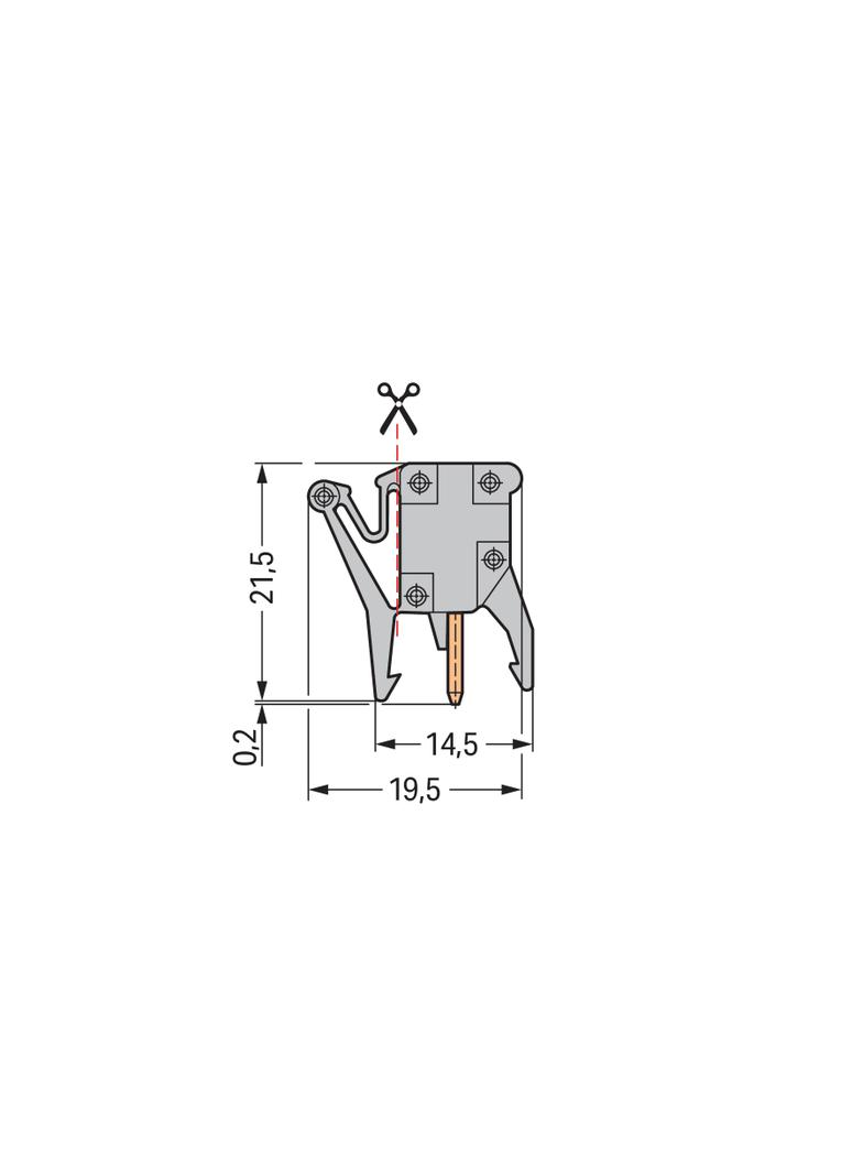 adapter pomiarowy raster 5 mm /25szt./ WAGO