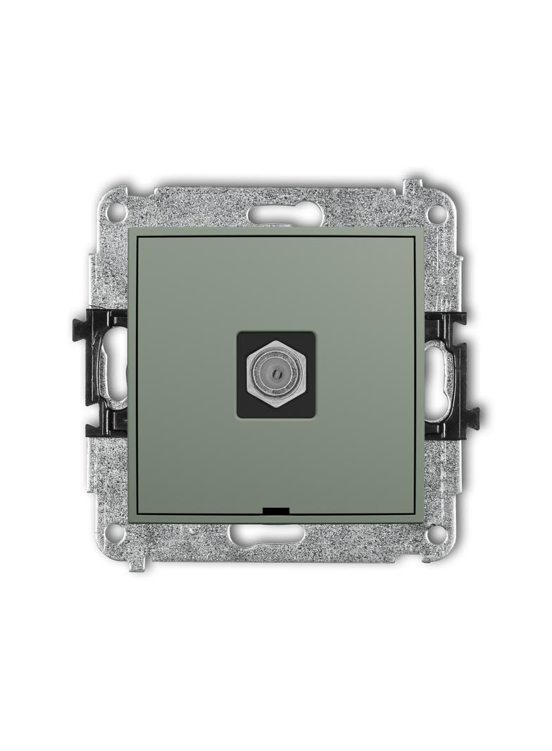 ICON Mechanizm gniazda antenowego pojedynczego typu F (SAT) niklowany, bez pola opisowego szałwiowy