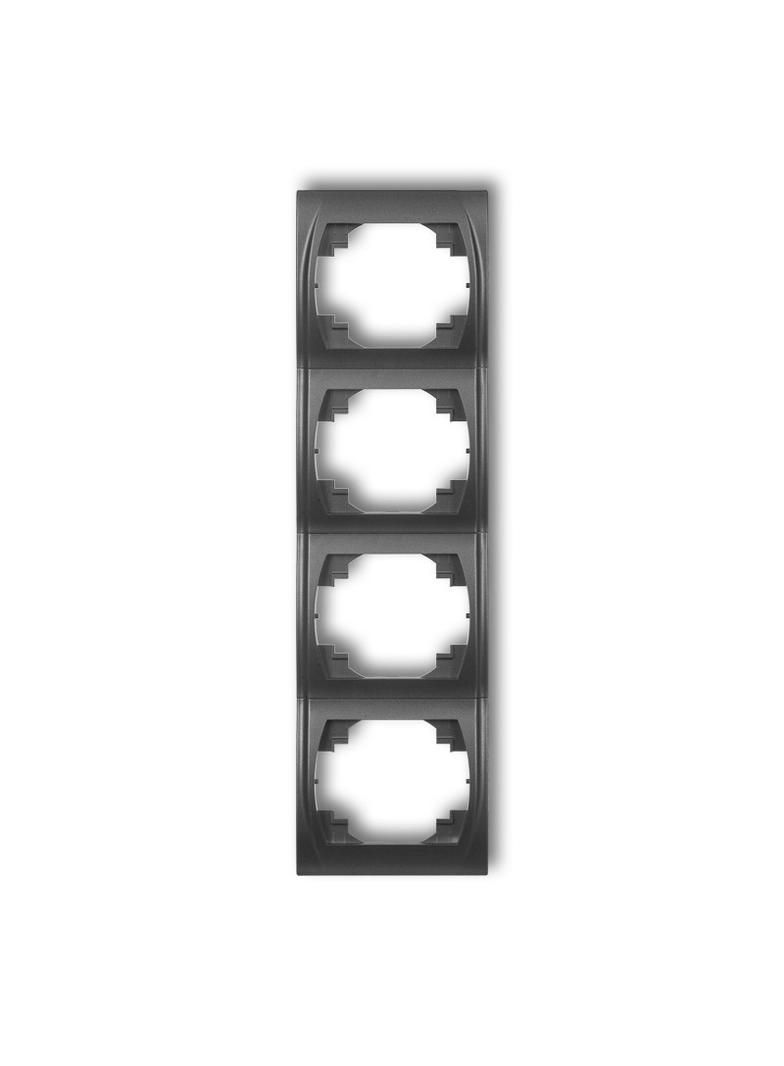 LOGO Ramka pionowa poczwórna grafitowa