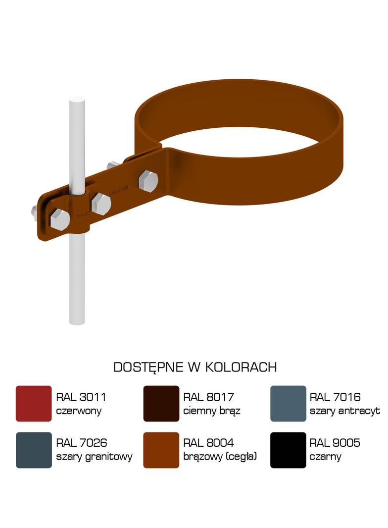 Uchwyt na rurę spustową fi 100 mm Z-Śruba /LA/
