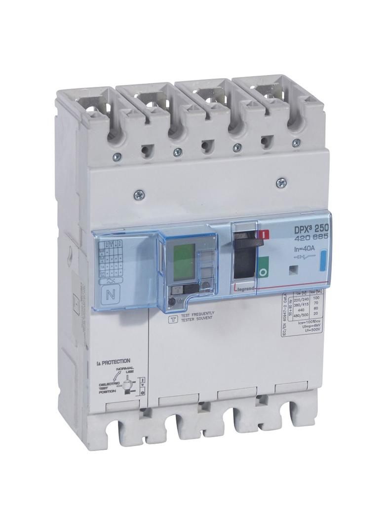Wyłącznik DPX3 250 El+P 4P 40A 70Ka Z Zab. R-Pr. 420685 LEGRAND