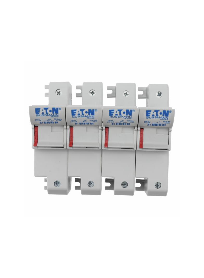 3 Pole 22x58 MFH and Neutral Podstawa wkładki cylindrycznej 22x58 3p+1N 125A 690VAC CH223DNU EATON