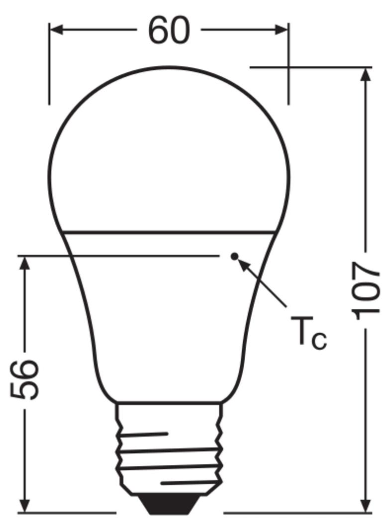 Lampa LED VALUE Classic A40 non-dim plastik 4,9W 840 E27