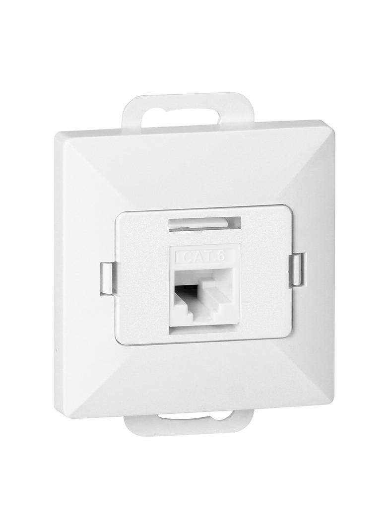 Gniazdo 1xRJ45 Cat5 Pearl, RJ45-5CAT/P1, biały