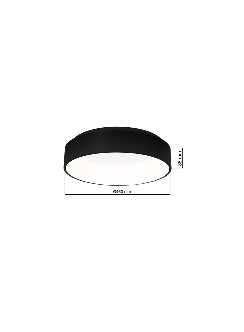 Milagro plafon LED Ohio 24W 1680lm 4000K czarny ML3832