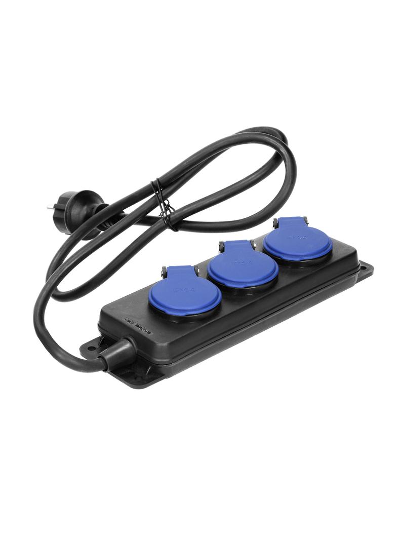 Przedłużacz warsztatowy bryzgoszczelny IP44 3 gniazda IP44 przewód gumowy H05RR-F 3x1,5mm2 OR-AE-131