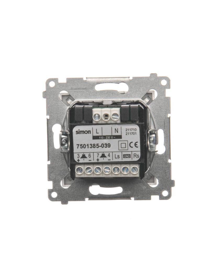 Simon 54 Odbiornik Bluetooth z ładowarką USB srebrny mat