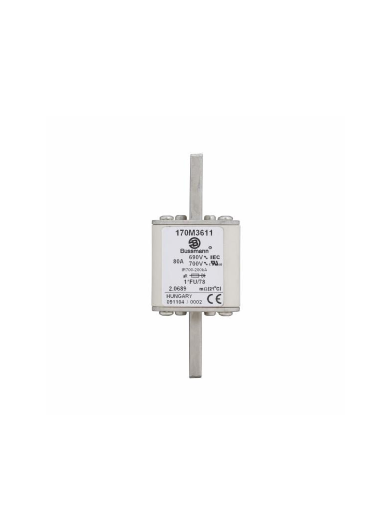 FUSE 80A 690V 1*FU/78 AR UC Wkładka szybka 80A AC 690V rozmiar 1 45x45x110 mm aR IE 170M3611 EATON