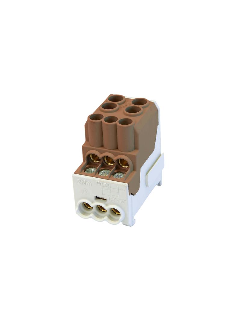 SDB 100 Blok rozdzielczy - dystrybucyjny Al/Cu 80010 SIMBLOCK brązowy