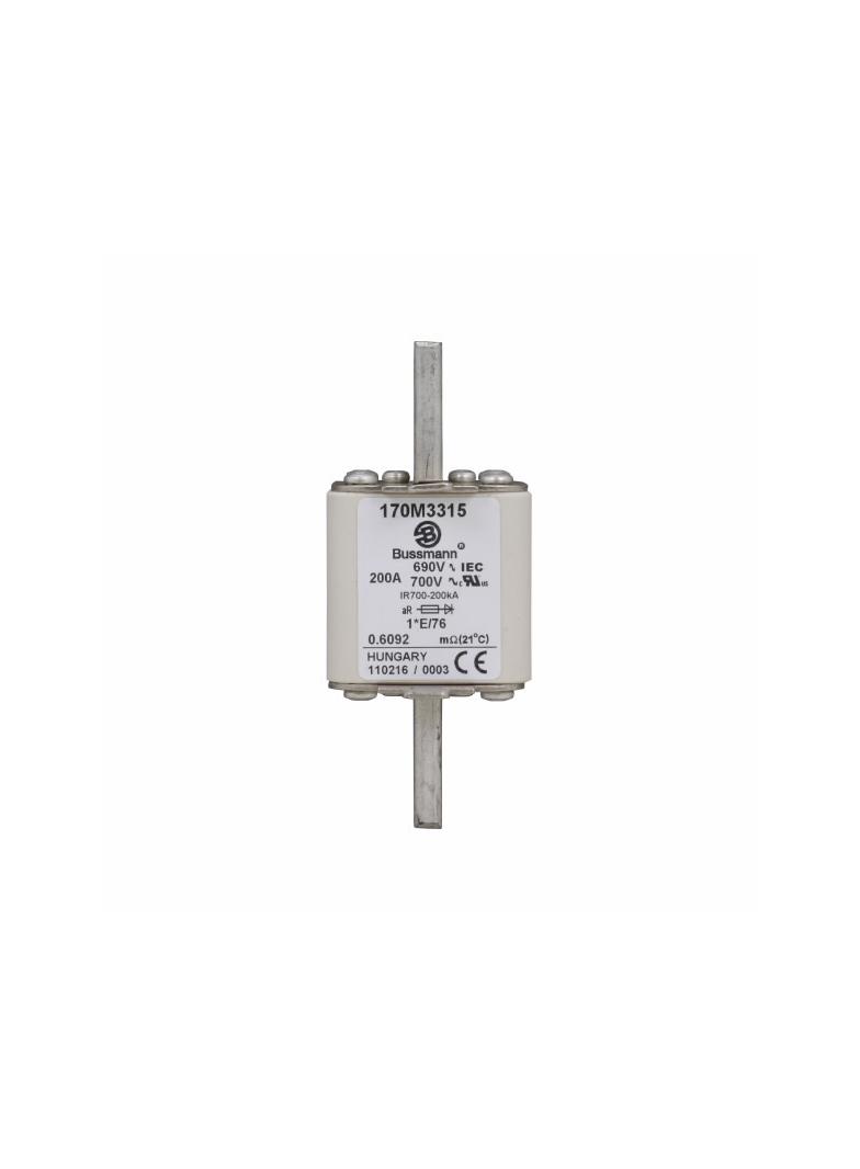 200A 690V IEC 1*E/76 aR FUSE Wkładka szybka 200A AC 690V rozmiar 1 45x59x102 mm aR, 170M3315 EATON