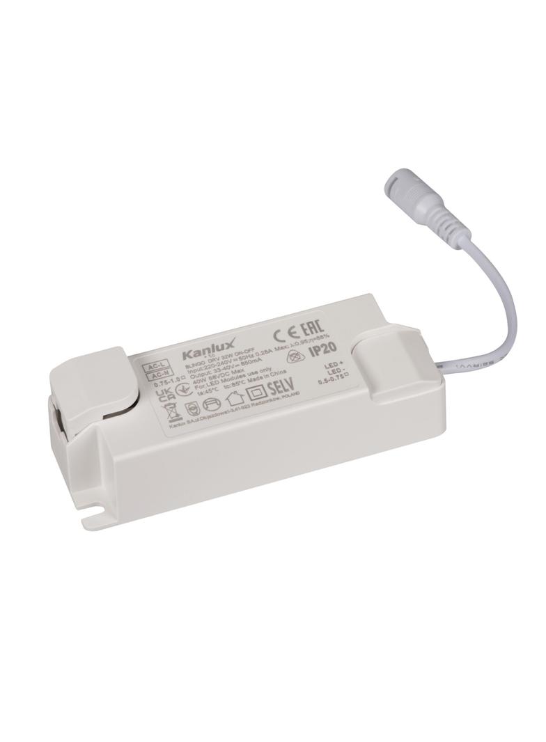 BLINGO DRV 32W ON-OFF Zasilacz do paneli kod 37265,37266,37271 BLINGO DRV 32W ON-OFF 850mA 37269 KANLUX