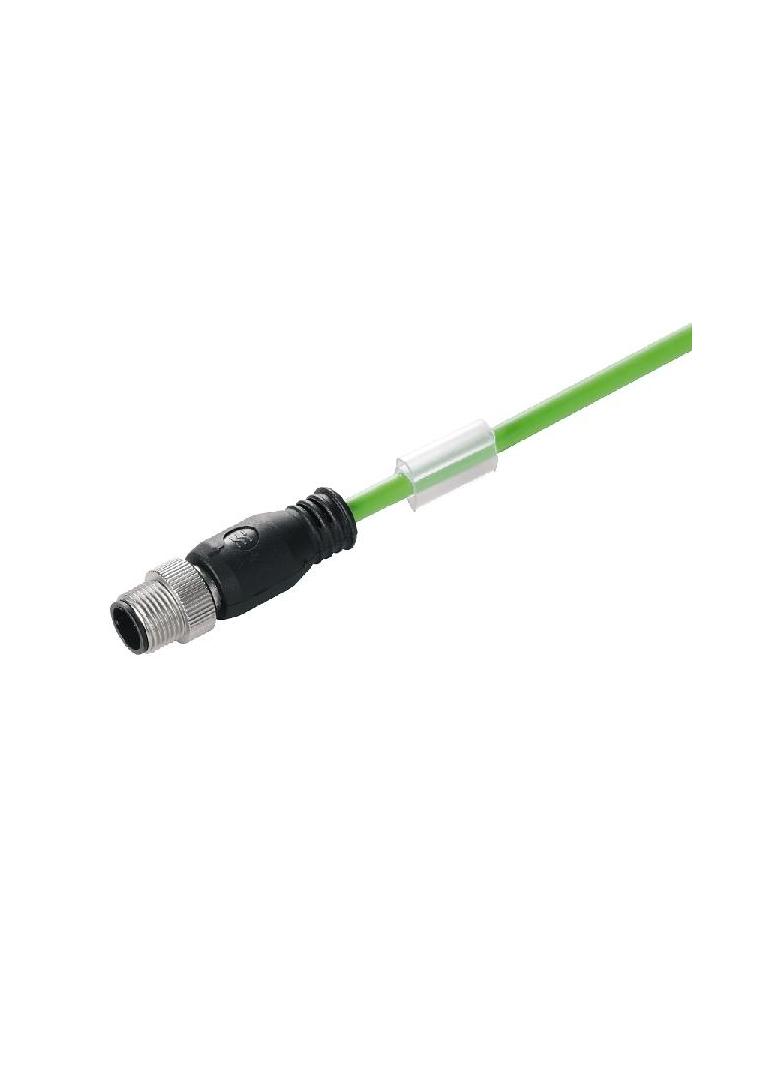SAIL-M12GM12SG-4S12UIE Miedziany przewód przesyłu danych (zmontowany), Kabel połączeniowy, Liczba biegunów: 4, Długość kabla: 12 m, Męski, prosty - męski, prosty /1szt./ 1296801200 WEIDMÜLLER