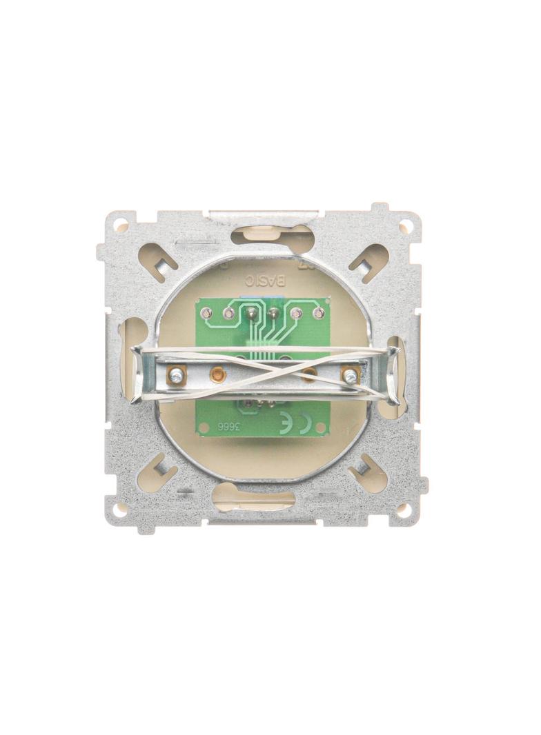 Simon Basic Gniazdo telefoniczne RJ11 uniwersalne pojedyncze Montaż na łapki lub wkręty beż