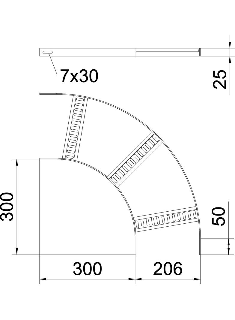 SLB 90 42 200ALU Łuk 90°