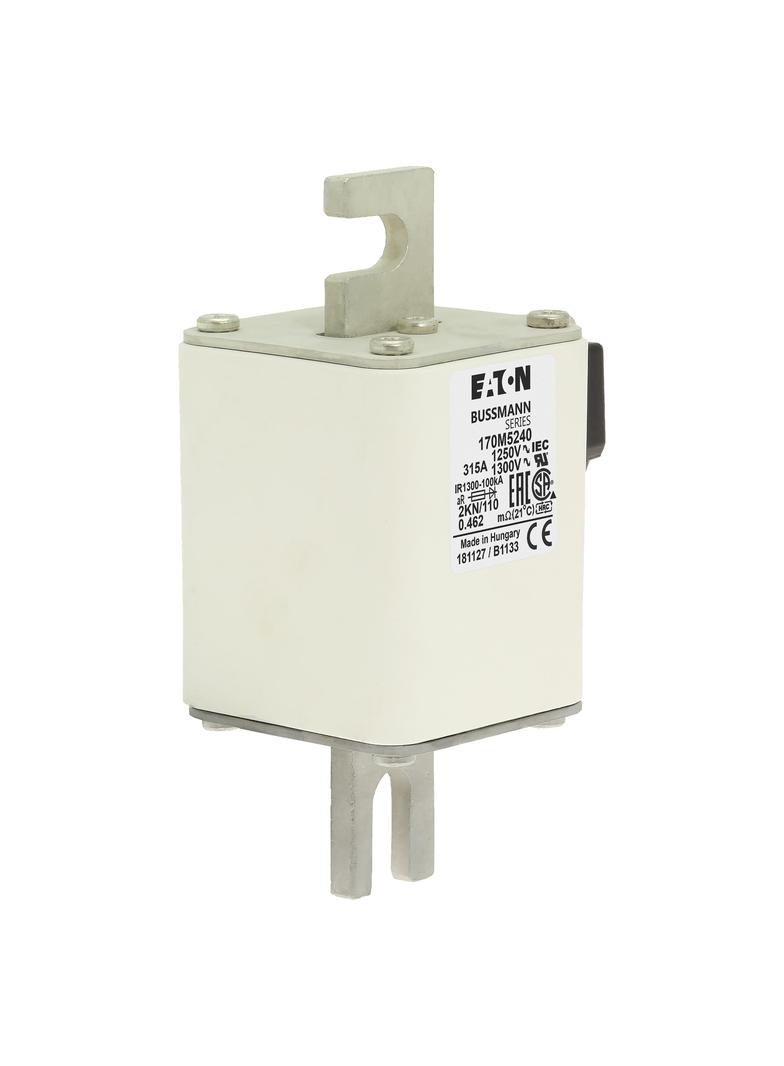 FUSE 315A 1250V 2KN/110 AR CU Wkładka szybka 315A AC 1250V rozmiar 2 61x77x138 mm aR DIN I 170M5240