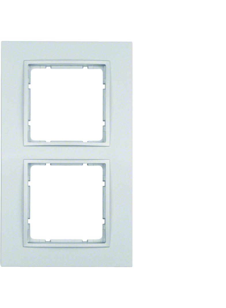 BERKER B.7 Ramka podwójna aluminium mat 10126424 HAGER
