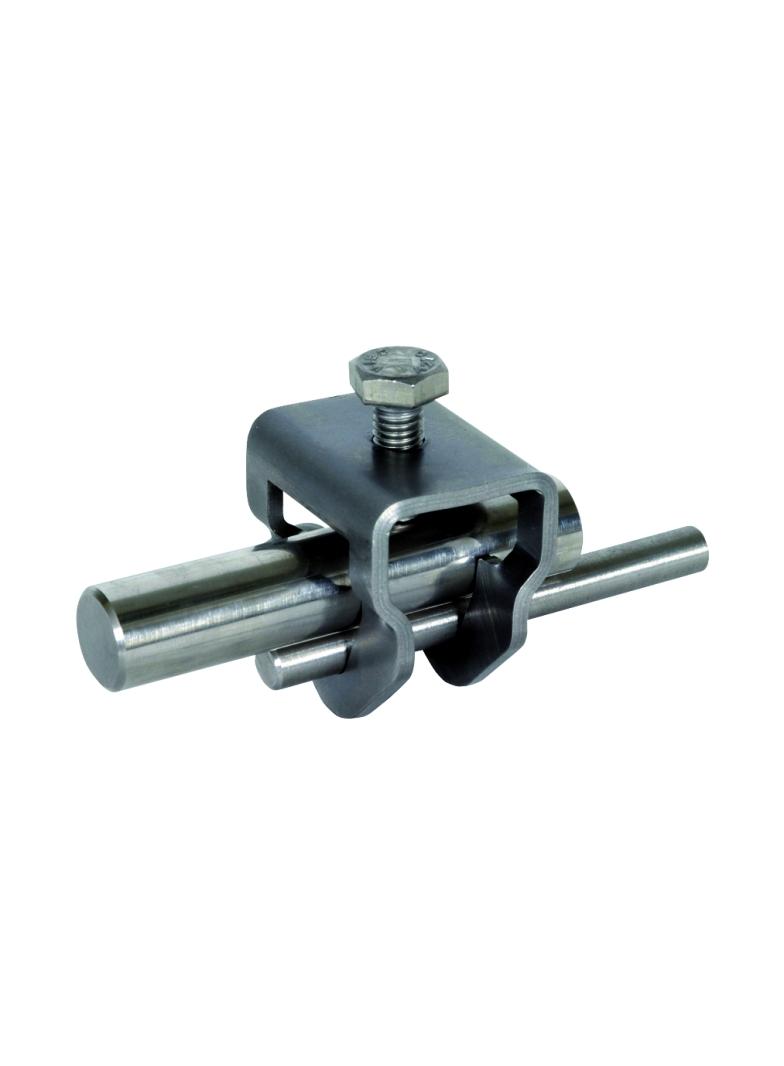 Zacisk krawędziowy do uziomów fi 20 mm, stal nierdzewna NIRO