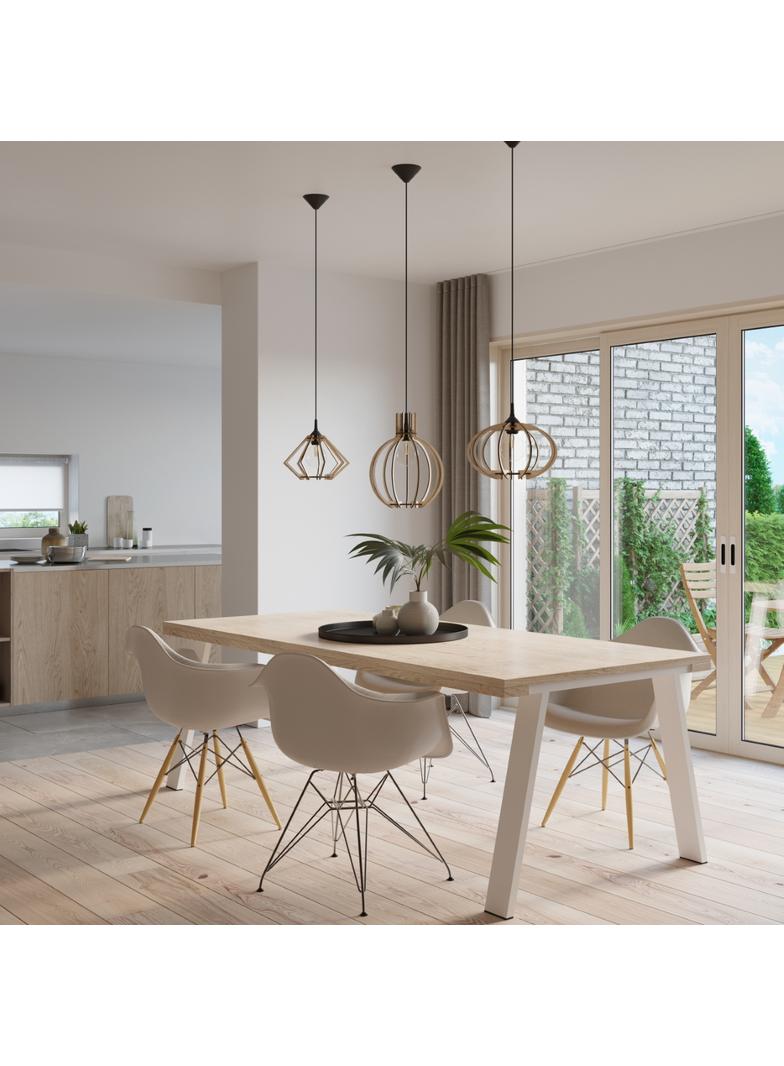 Sollux Lampa wisząca POMPELMO naturalne drewno SL.0393