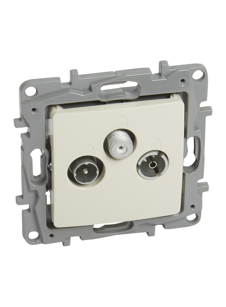 NILOE - GNIAZDO TV-RD-SAT ZAKOŃCZENIOWE 10 DB KREMOWE, Legrand