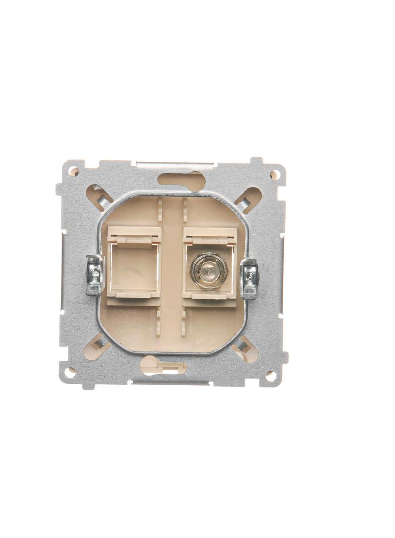 Simon Basic Gniazdo antenowe typu pojedyncze  beż