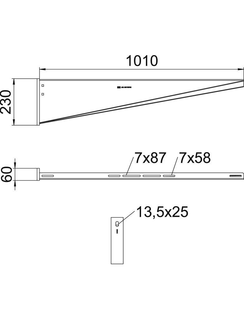 AW 55/101, WSPORNIK WIESZAKOWY 1010MM FT