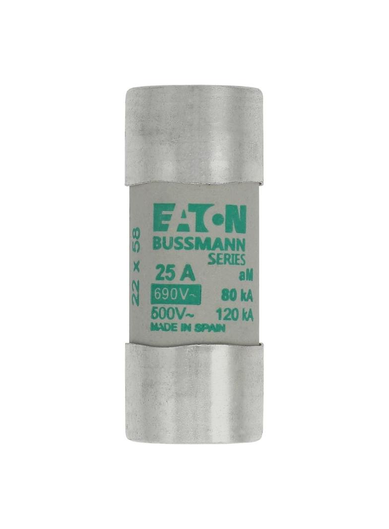 CYLINDRICAL FUSE 22 x 58 25A AM 690V AC Wkładka cylindryczna 22 x 58mm 25A AM 690V AC C22M25 EATON