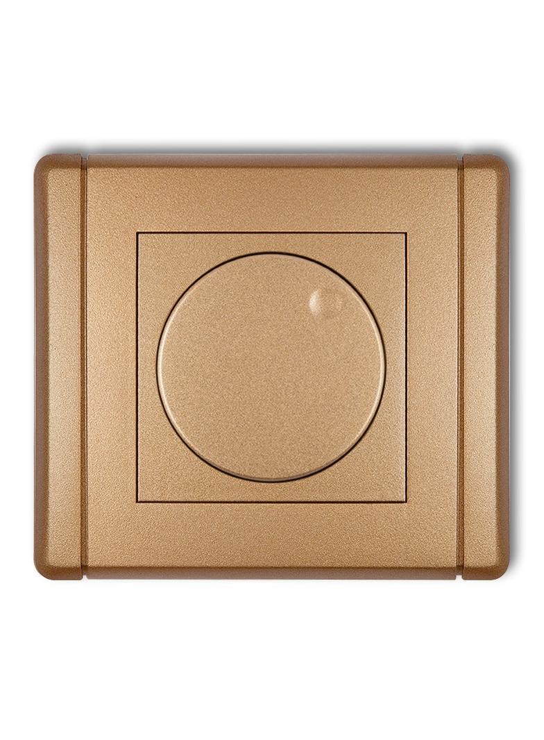 FLEXI Elektroniczny regulator oświetlenia przyciskowo-obrotowy do lamp LED złoty metalik 8FRO-2 KARLIK