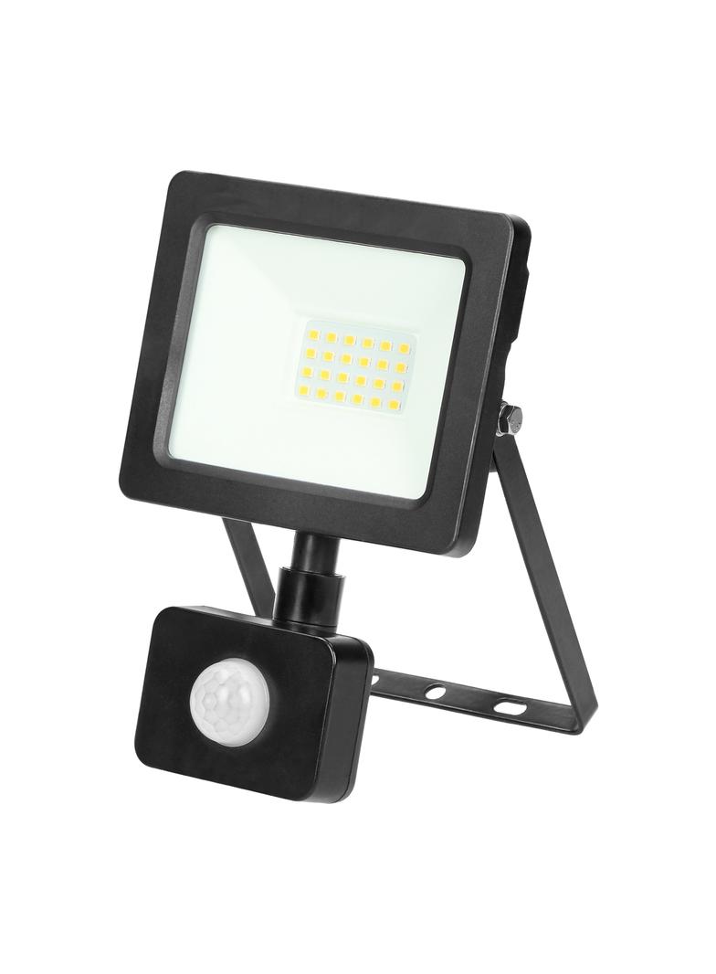 ALLED 20W Naświetlacz LED z PIR 1600lm IP44 4000K Alu+szkło FL/R-1 ORNO