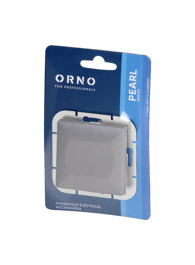 Łącznik podtynkowy jednobiegunowy Pearl, 10A, 250V, WP-1P, antracyt OR-OE-7700/A ORNO