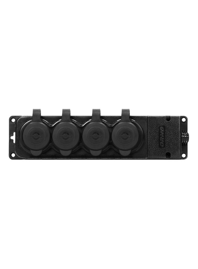 Rozgałęźnik bryzgoszczelny i odporny na uderzenia, IP44, 4 gniazda 2P+Z, 16A, 230V AC, gumowy, uniep OR-AE-13167(GS) ORNO