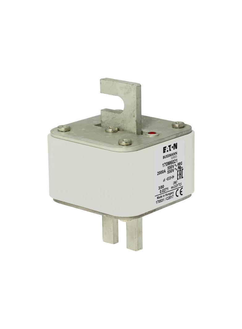 2000A 550V 3/80 aR INDICATOR FUSE Wkładka szybka 2000A AC 550V DIN 3 76x76x109 mm aR DIN 170M6021 EA