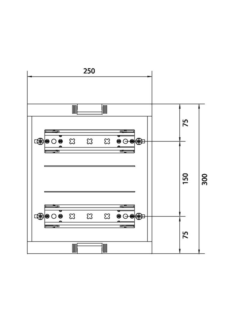 univers N Blok dla aparatów modułowych montowanych poziomo 2x10M 300x250mm UD21B3 HAGER