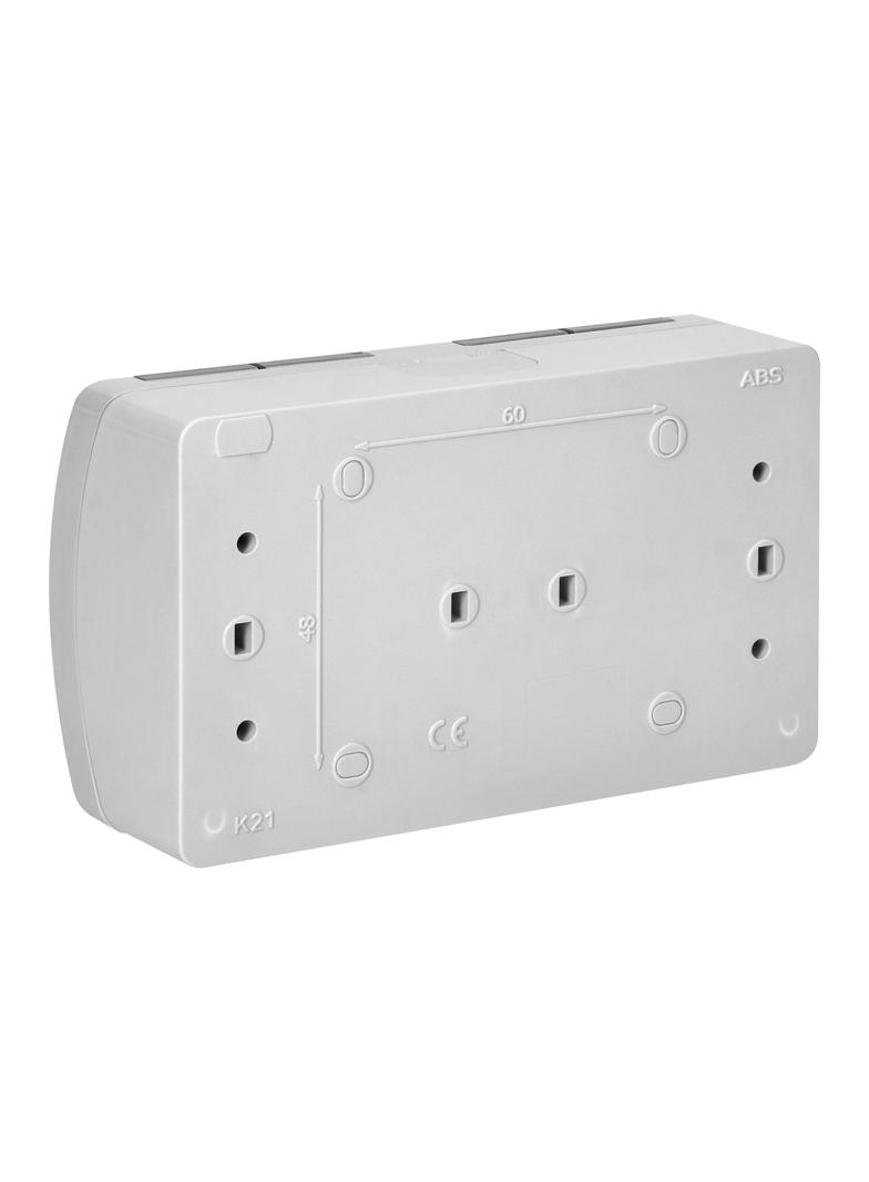Gniazdo podwójne 2x2P+Z AQUATIC IP44 szary-grafit OR-OE-7106/GR ORNO