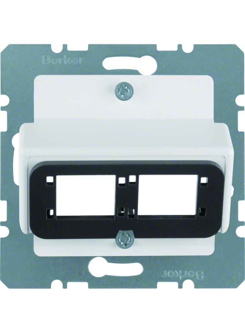 BERKER Płytka centralna do modułu podwójnego Reichle&De-Massari biały mat/aksamit 14611909 HAGER