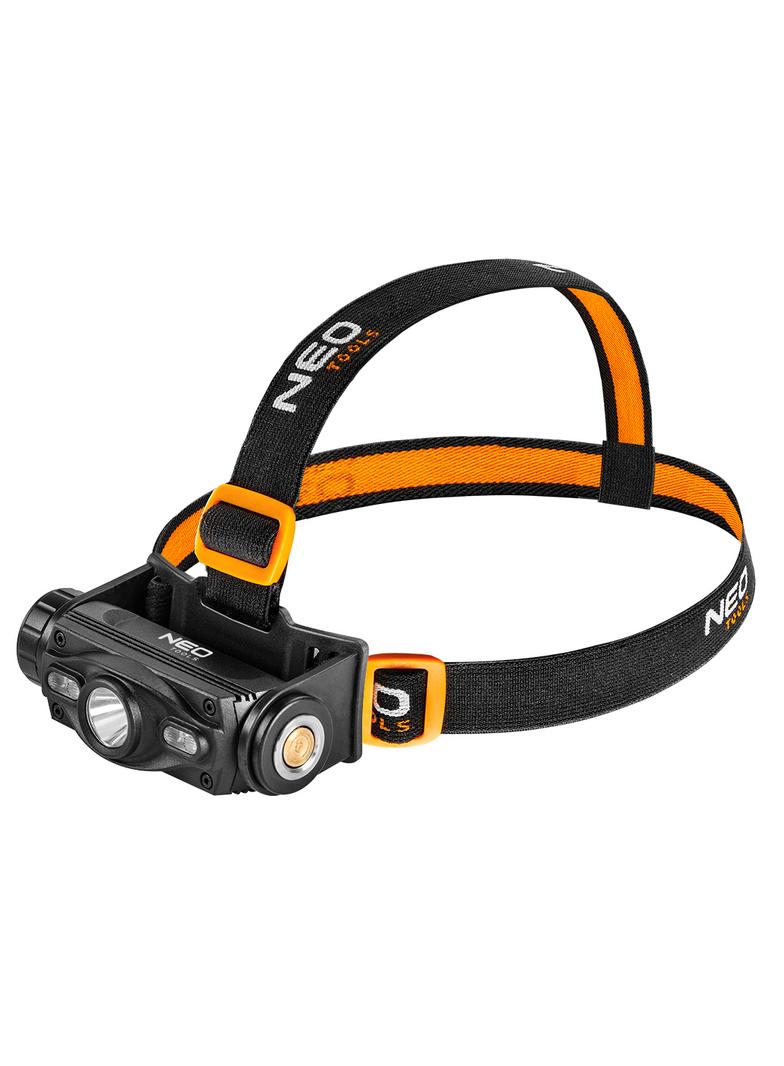 Latarka czołowa akumulatorowa USB 1000 lm czerwony/niebieski CREE LED + LED