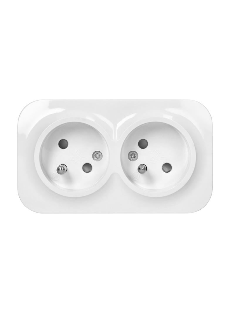 ToDo Gniazdo podwójne natynkowe 16A 230VAC IP20 Białe