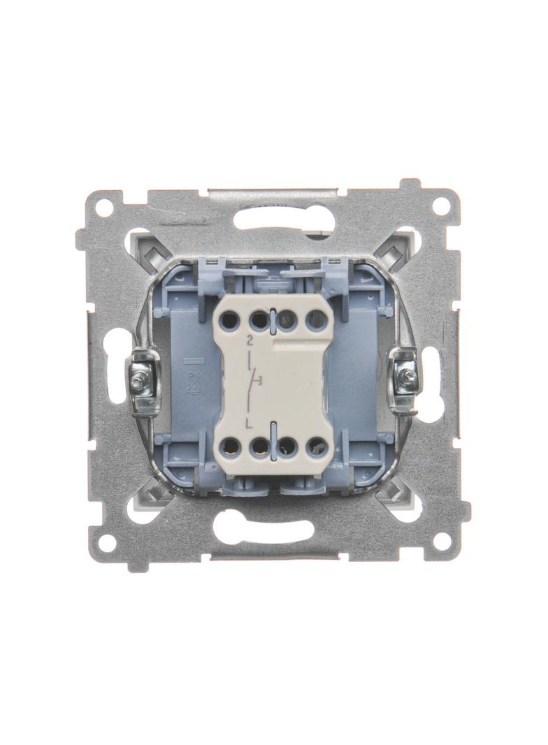 Simon 54 Przycisk „dzwonek” 10A szybkozłączka srebrny mat