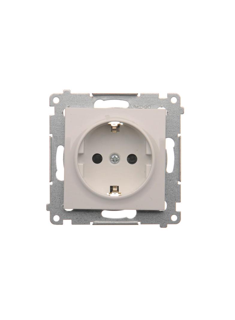 Simon 54 Gniazdo Schuko z przesłonami 16A szybkozłączka biały