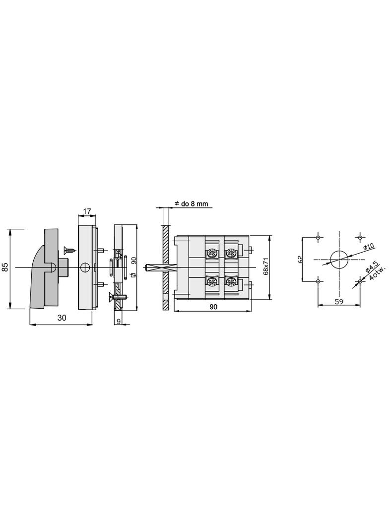 ŁK 100-15 Włącz-wyłącz  0-I  na kłódkę IP65