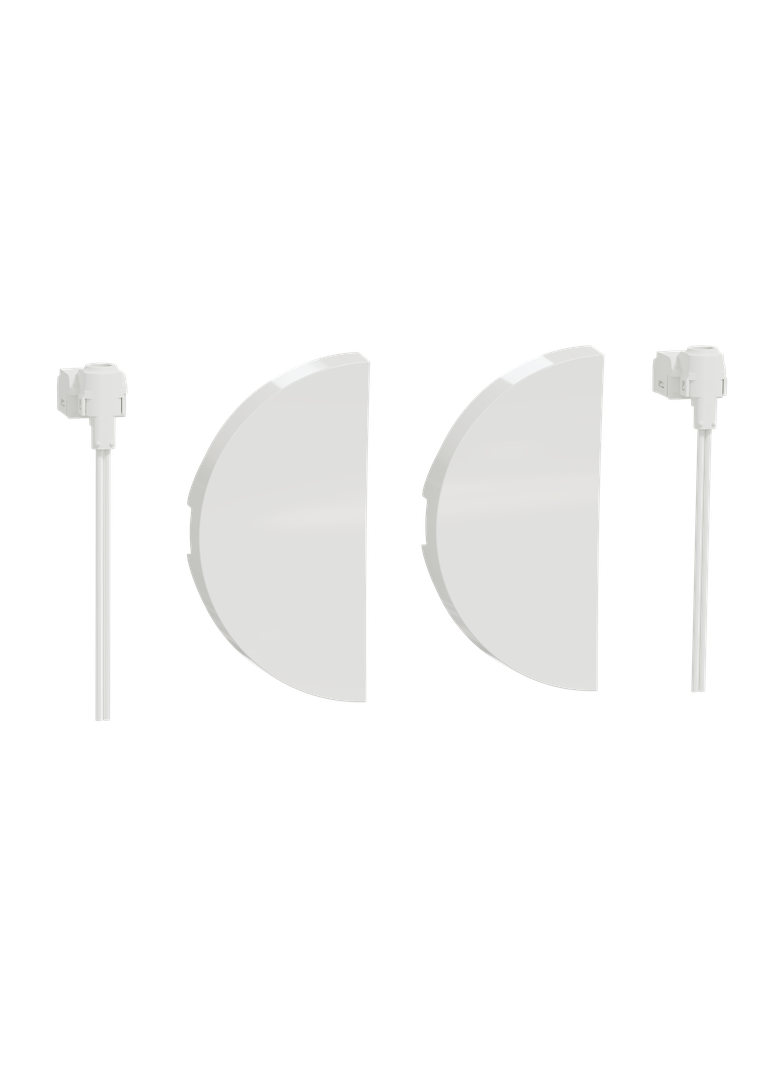 Odace, klawisz podwójny z 2 diodami LED, biały