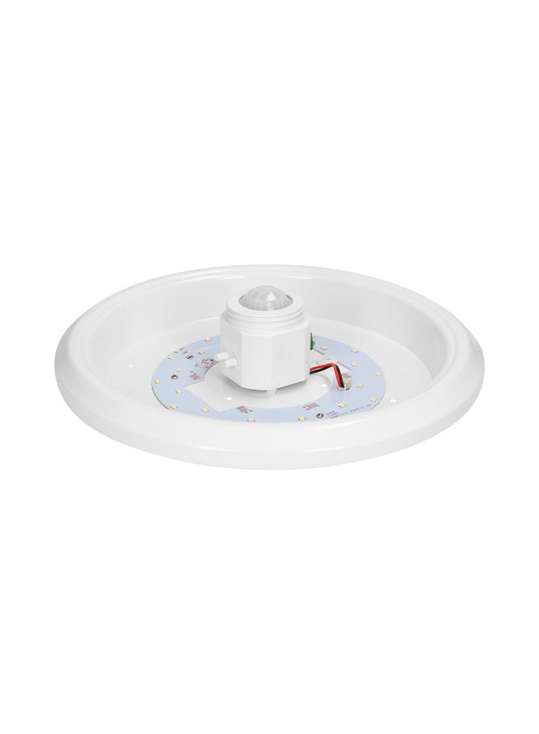 ZONDA LED 12W, plafon z czujnikiem ruchu, 800lm, IP20, 4000K, poliwęglan mleczny, biały AD-PL-349WLPMR4 ORNO