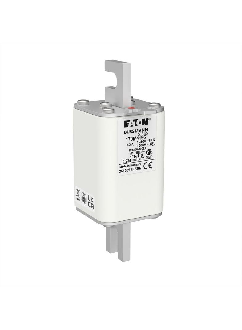 FUSE 500A 1250V 1TN/110 AR CU Wkładka szybka 500A AC 1250V rozmiar 1 53x66x138 mm aR DIN I 170M4195