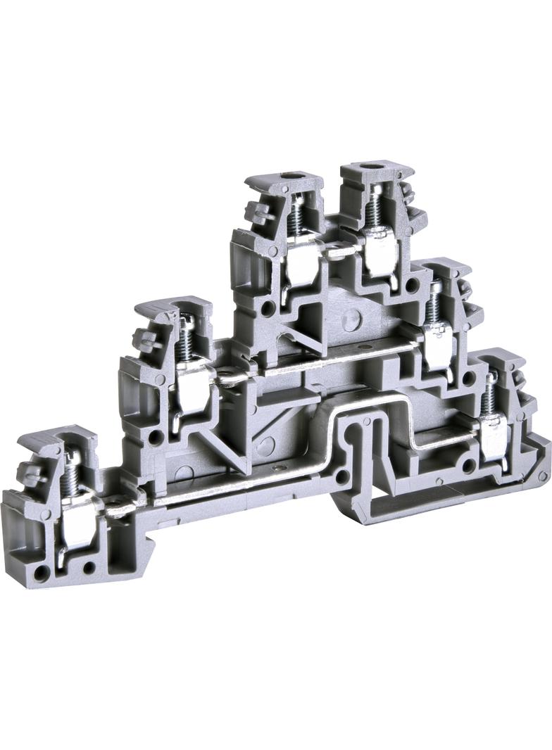 ESC-TLD.2 Złączka gwintowa 3-poziomowa 2,5mm2 (szara)